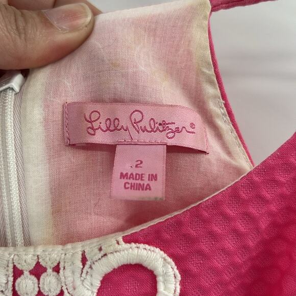 Lilly Pulitzer Women's Annabelle Top - Pink/White - 2 - Picture 3 of 5